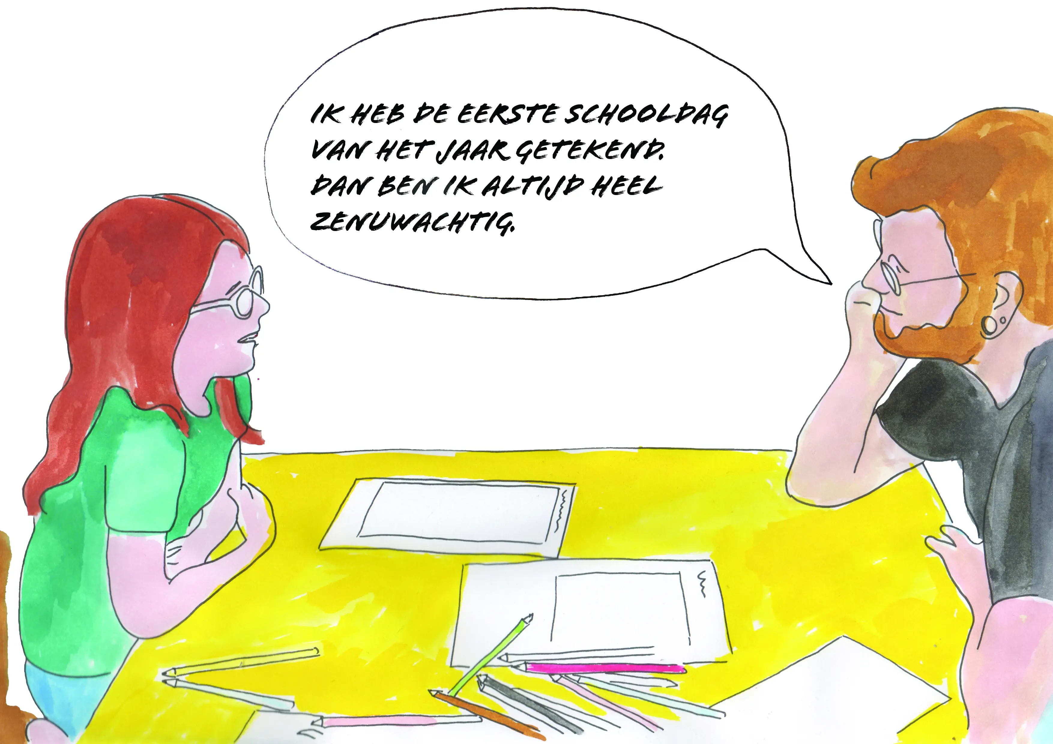  illustratie teken met ouders